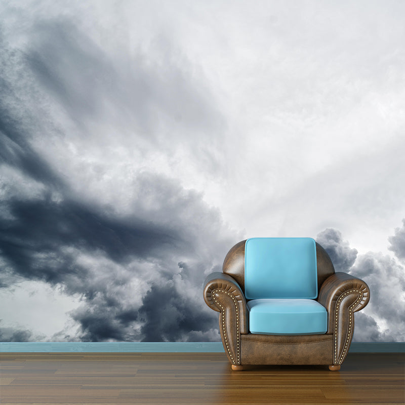 Contemporary Cloud Mural Environment Friendly Wall Covering for Sleeping Room