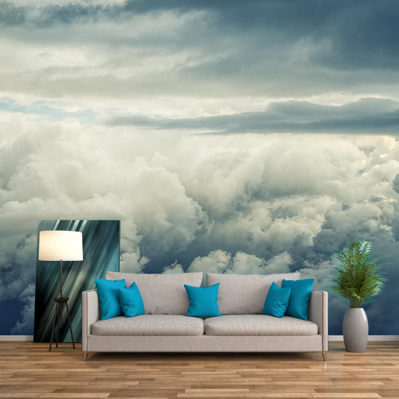 Customized Sky Mural Modern Style Mildew Resistant Dining Room Wall Decor