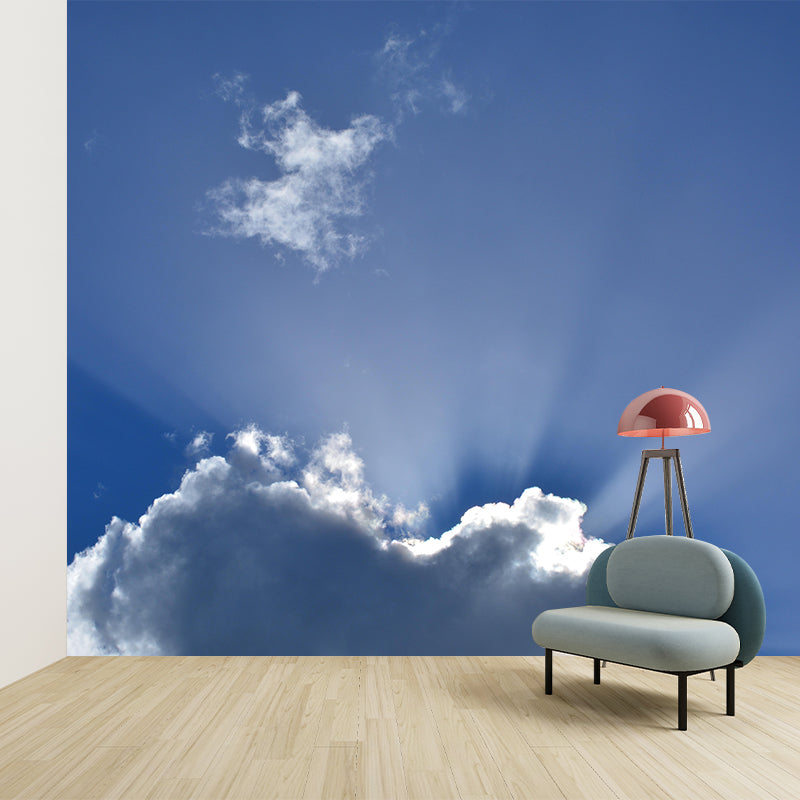 Contemporary Style Sky Mural Environment Friendly Wall Covering for Sleeping Room