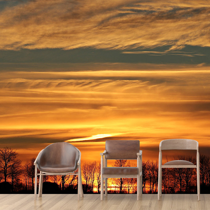 Customized Sky Mural Modern Style Mildew Resistant Living Room Wall Decor