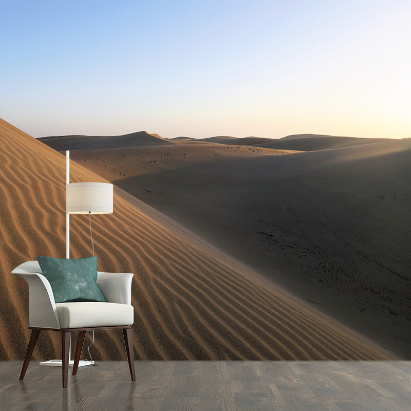 Desert Wall Mural Yellow Modernism Wall Decor for Living Room, Water Resistant