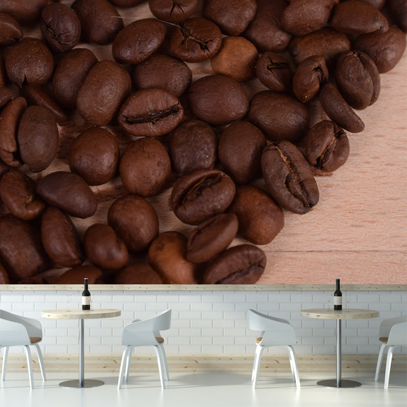 Aromatic Coffee Beans Mural Decal for Coffee Shop Water Resistant, Made to Measure