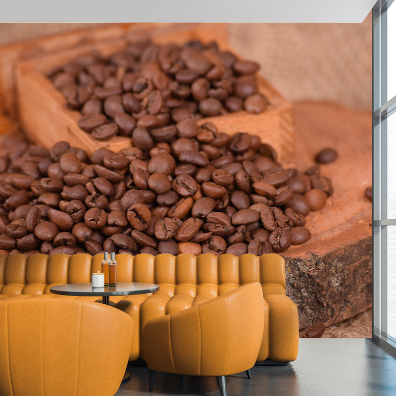 Aromatic Coffee Beans Mural Decal for Coffee Shop Water Resistant, Made to Measure