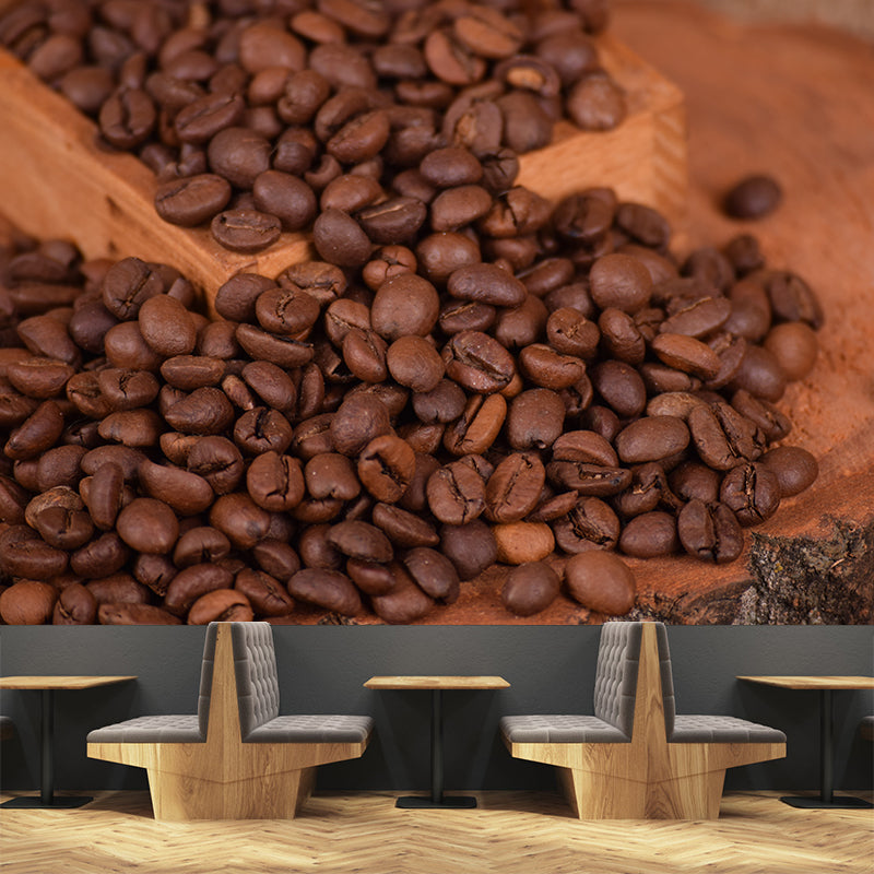 Aromatic Coffee Beans Mural Decal for Coffee Shop Water Resistant, Made to Measure