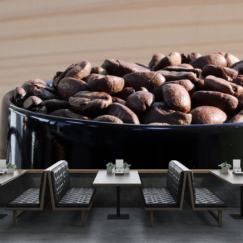 Coffee Beans Mural Wallpaper Coffee Shop Wall Decor, Moisture Resistant