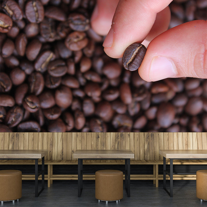 Coffee Beans Mural Wallpaper Coffee Shop Wall Decor, Moisture Resistant