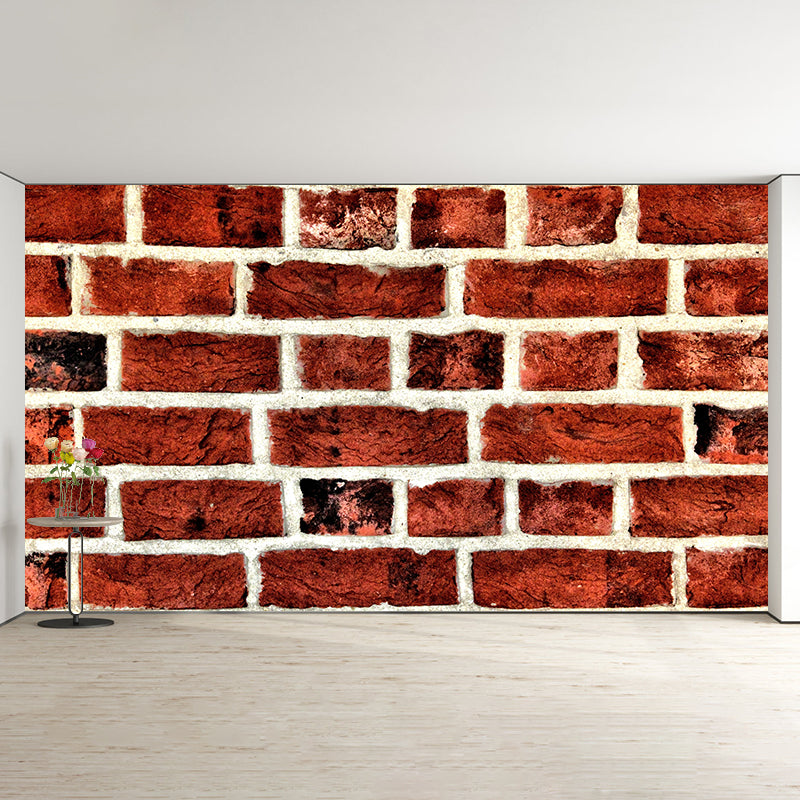 Vintage Brick Wall Mural Wallpaper Moisture Resistant Modern Bedroom Home Decor