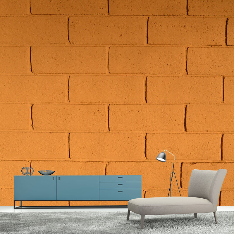 Vintage Brick Wall Mural Wallpaper Moisture Resistant Modern Bedroom Home Decor