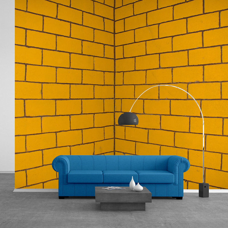 Vintage Brick Wall Mural Wallpaper Moisture Resistant Modern Bedroom Home Decor