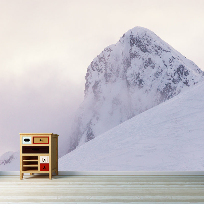 Mountain Top View Removable Wall Mural for Gust Room, Moisture Resistant