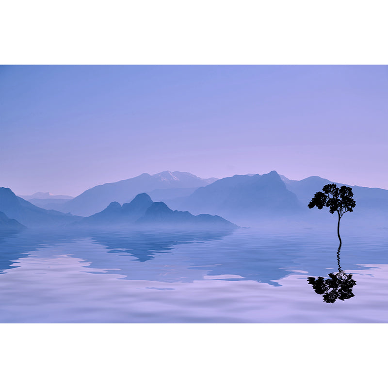 Mountain Illustration Scenery Wall Covering Murals Sitting Room Wall Decor, Waterproofing