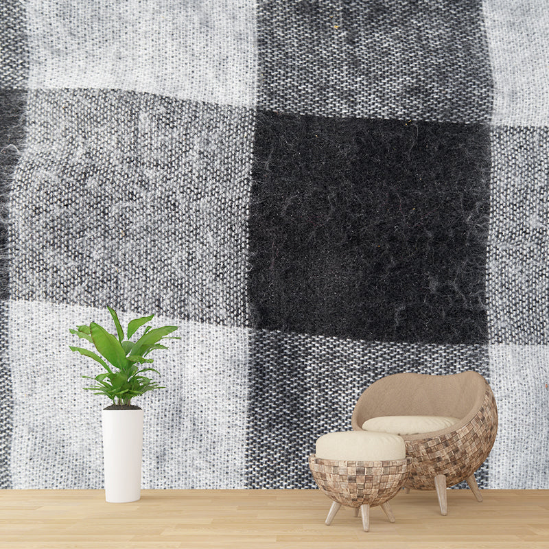 Lattice Geometry Houses Mural Decal for Living Room Bedroom, Water Resistant