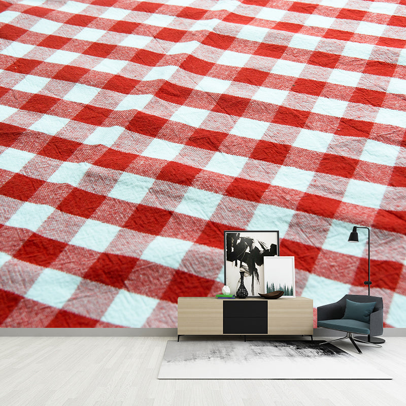 Lattice Geometry Houses Mural Decal for Living Room Bedroom, Water Resistant