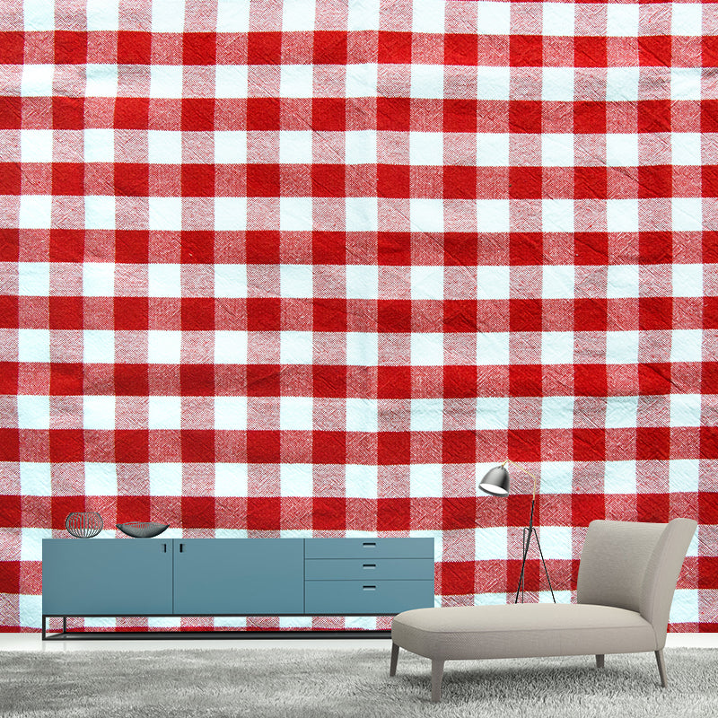 Lattice Geometry Houses Mural Decal for Living Room Bedroom, Water Resistant