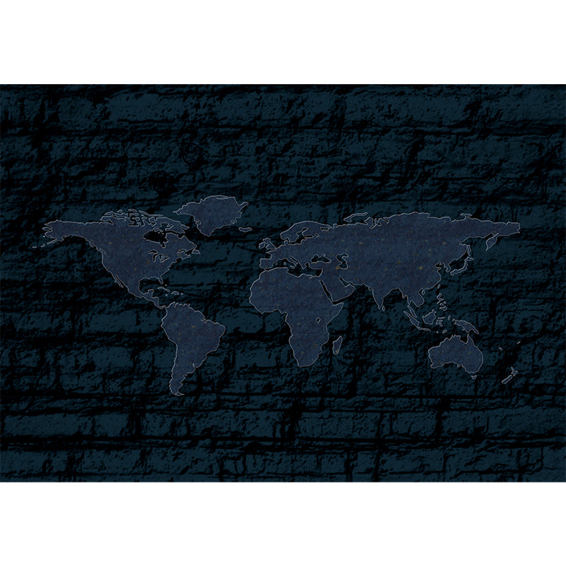 Partial Area Map Contemporary Living Room Wall Decor, Moisture Resistant