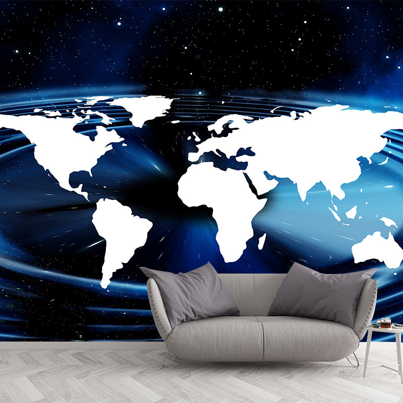 Area Map Murals Wallpaper for Bedroom Living Room, Custom Size Available