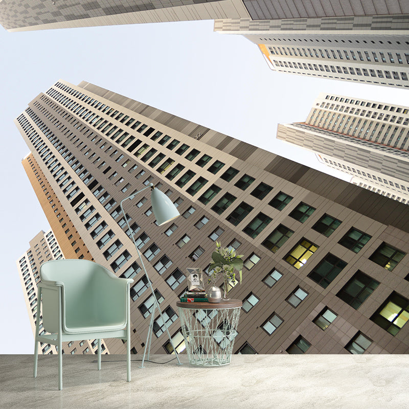 Skyscrapers Wall Mural Decor Environment Friendly Wallpaper for Bedroom