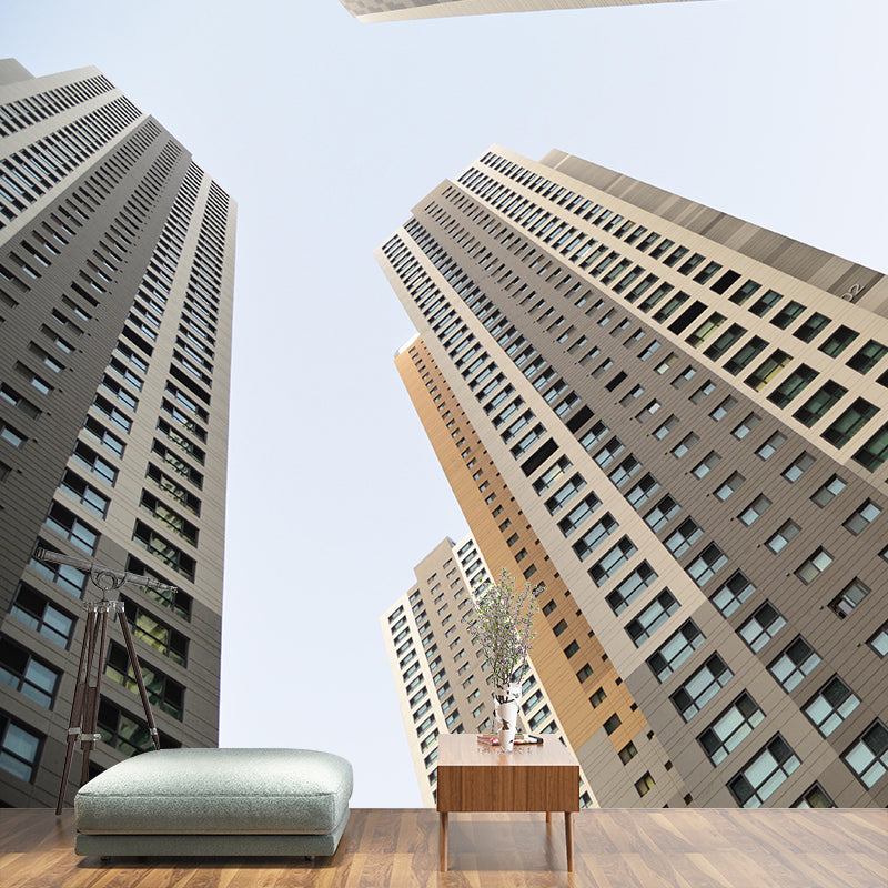 Skyscrapers Wall Mural Decor Environment Friendly Wallpaper for Bedroom