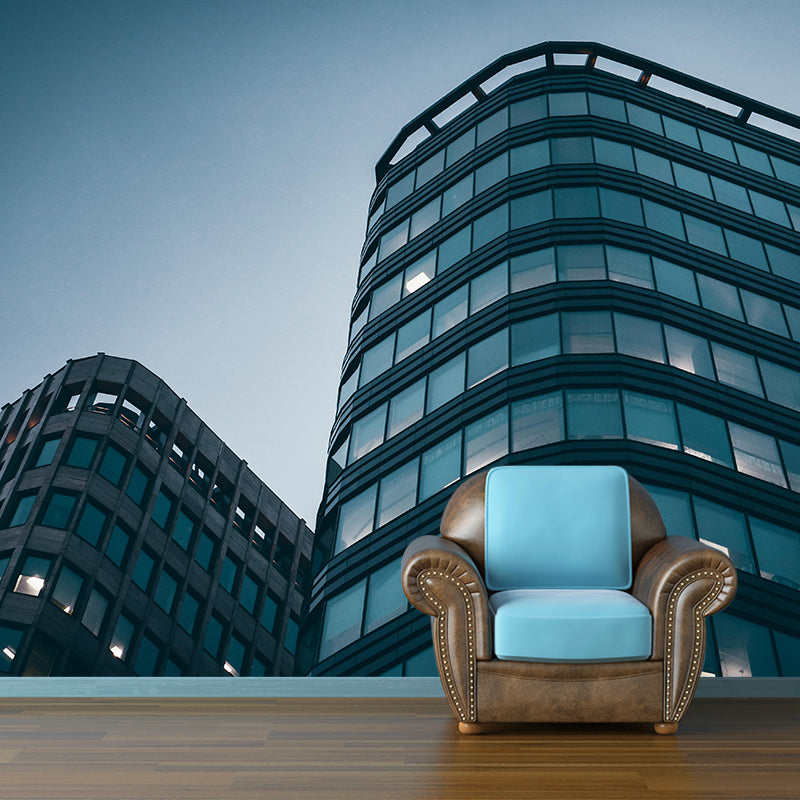 Customized Building Mural Wallpaper Mildew Resistant Wall Decor for Living Room