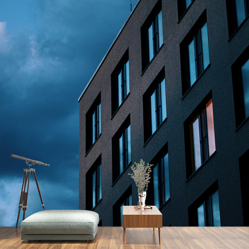 Skyscrapers Wall Mural Decal Eco-friendly Mural Wallpaper for Living Room