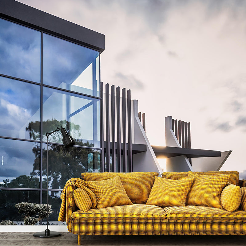 Skyscrapers Mural Wallpaper Custom-Made Wall Covering for Meeting Room