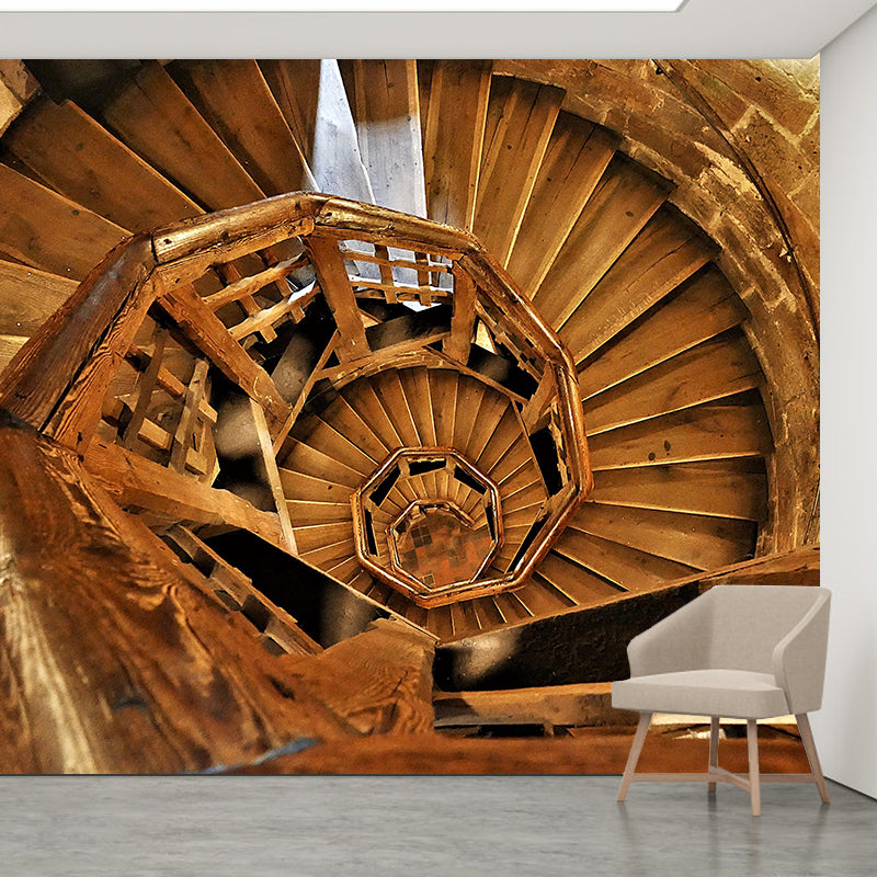 Eco-friendly Spiral Staircase Mural Decal Wallpaper Wall Mural for Home