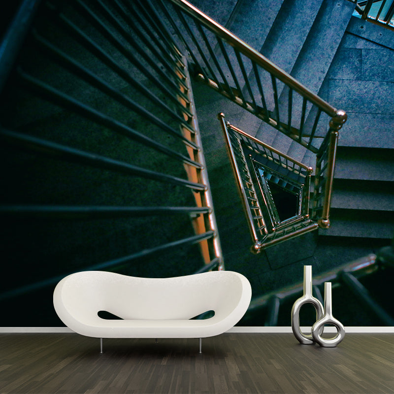 Spiral Staircase Wall Mural Decorative Eco-friendly Mural Wallpaper for Living Room