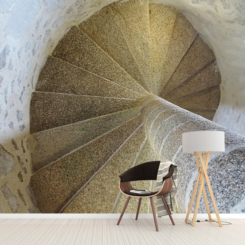 Spiral Staircase Wall Mural Decal Eco-friendly Mural Wallpaper for Bedroom