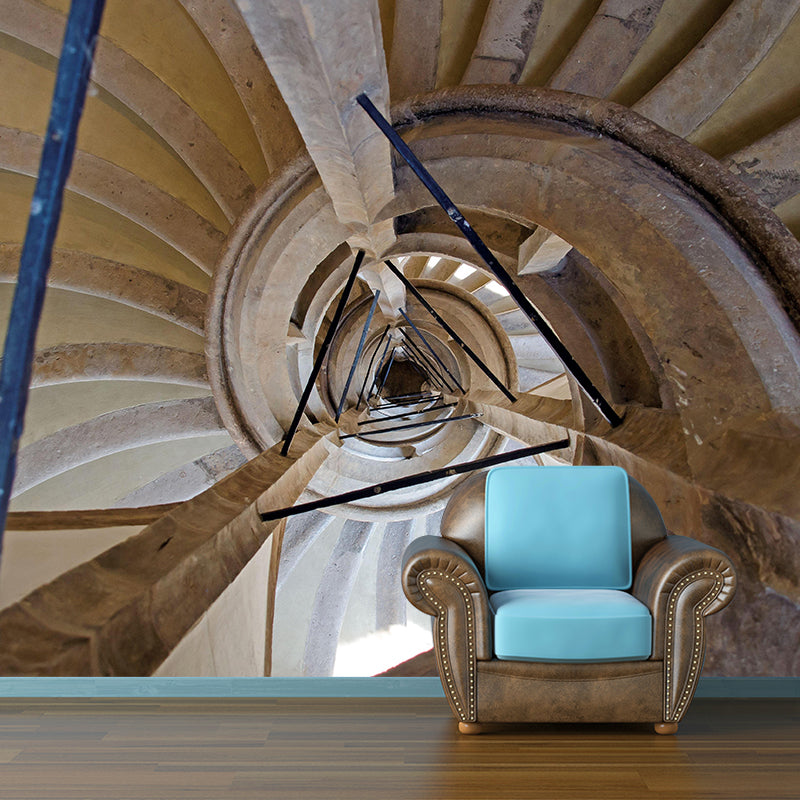 Spiral Staircase Mural Wallpaper Custom-Made Wall Covering for Meeting Room