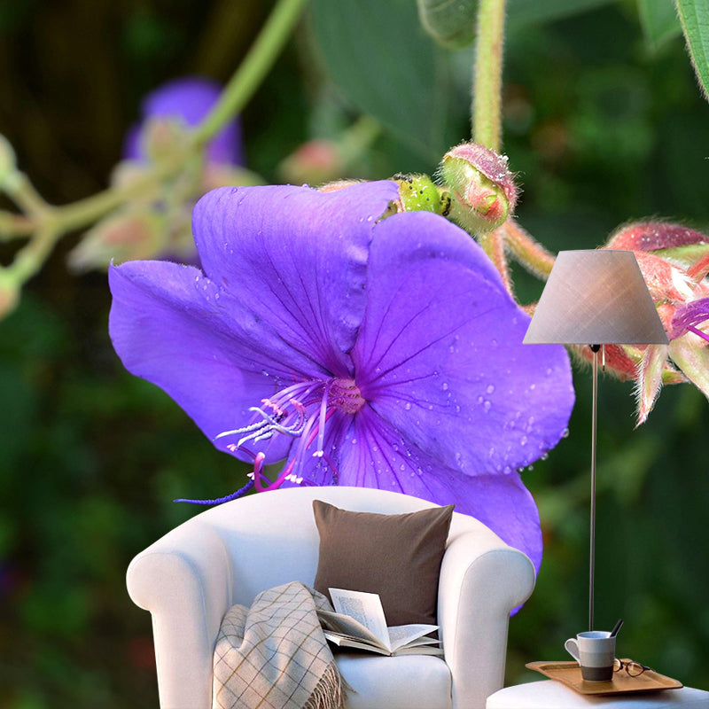 Customized Bauhinia Mural Wallpaper Waterproofing Wall Decor for Meeting Room