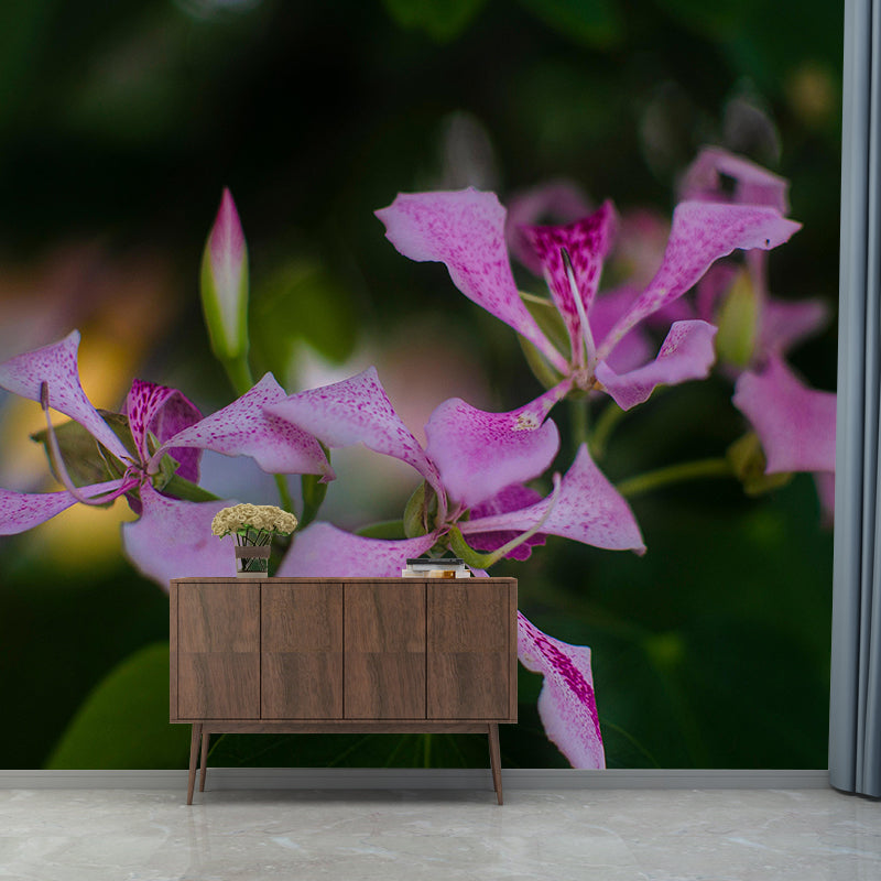Customized Bauhinia Mural Wallpaper Waterproofing Wall Decor for Meeting Room