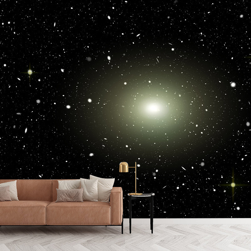 Outer Space Mural Wallpaper Creative Wall Covering for Kids Nursery Bedroom