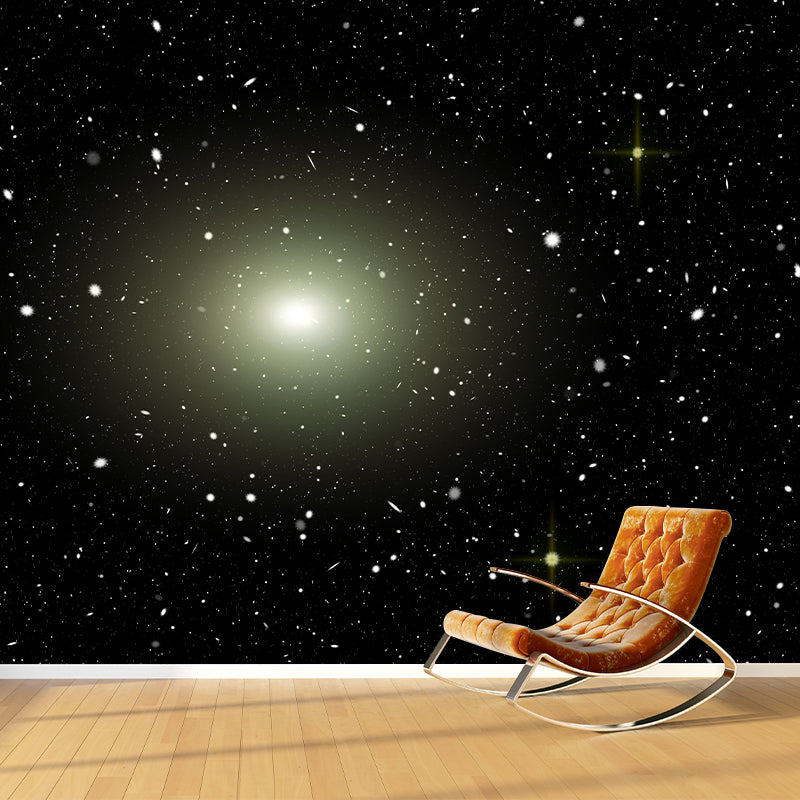 Outer Space Mural Wallpaper Creative Wall Covering for Kids Nursery Bedroom