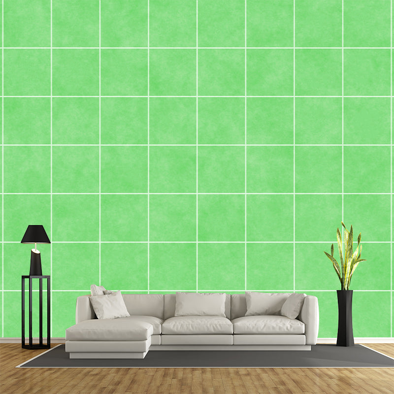 Lattice Geometric Illustration Contemporary Mural for Gust Room, Moisture Resistant