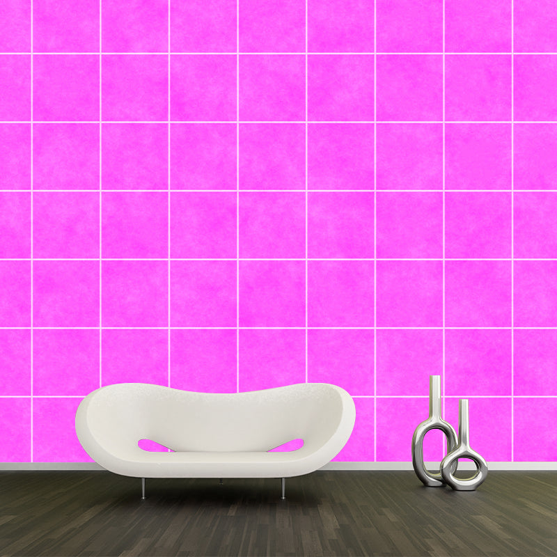 Lattice Geometric Illustration Contemporary Mural for Gust Room, Moisture Resistant