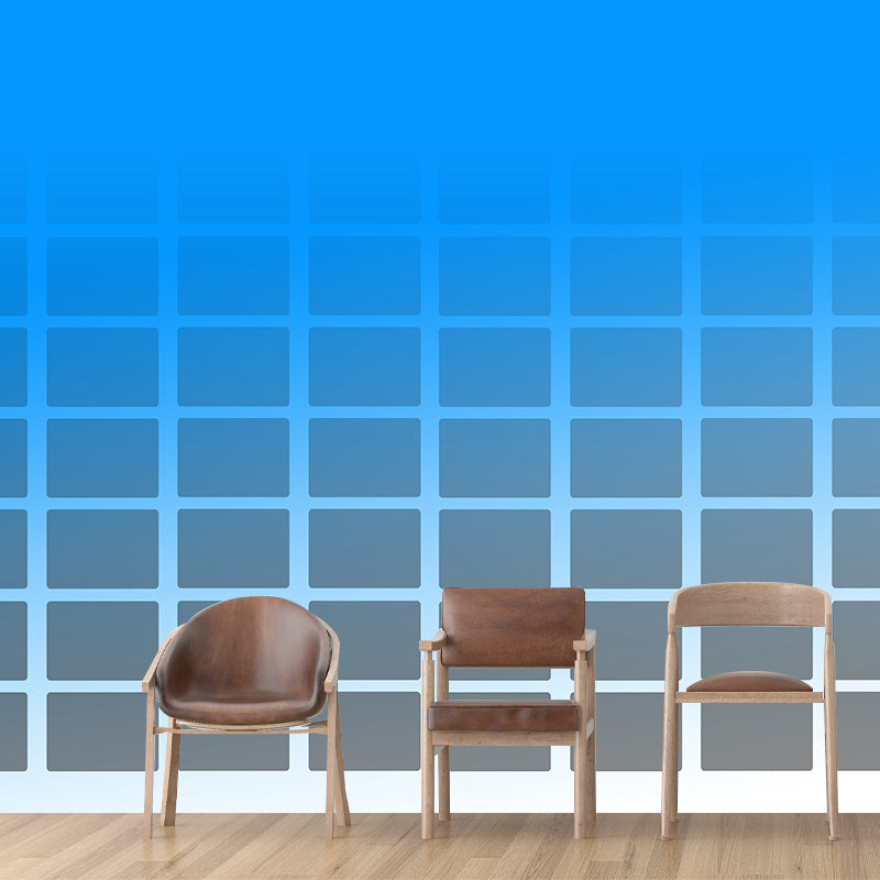 Geometric Style Illustration Murals Wall for Reading Room, Moisture Resistant