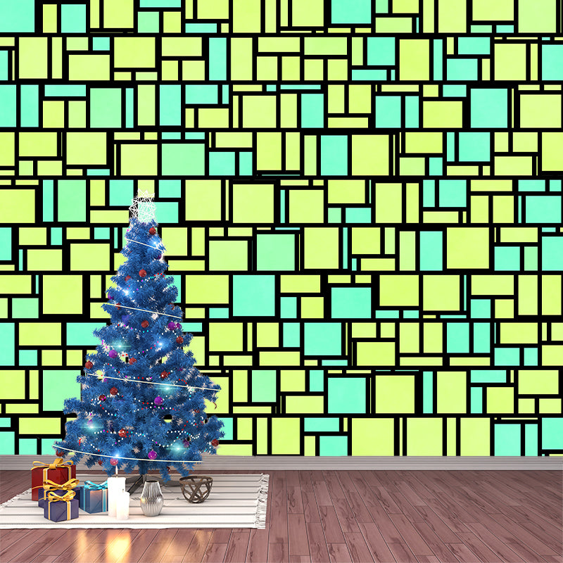 Geometric Pattern Illustration Wall Murals Modern Style for Living Room