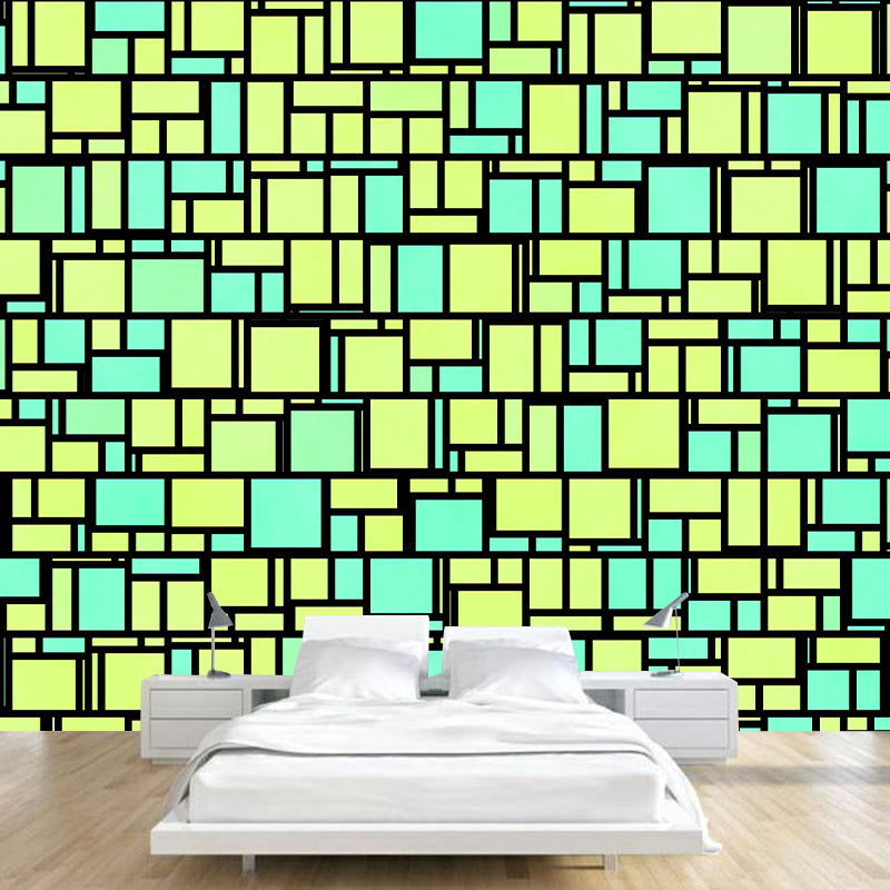 Geometric Pattern Illustration Wall Murals Modern Style for Living Room