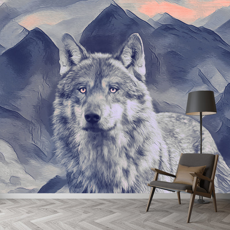 Contemporary Style Animal Illustration Wall Murals for Living Room, Water Resistant