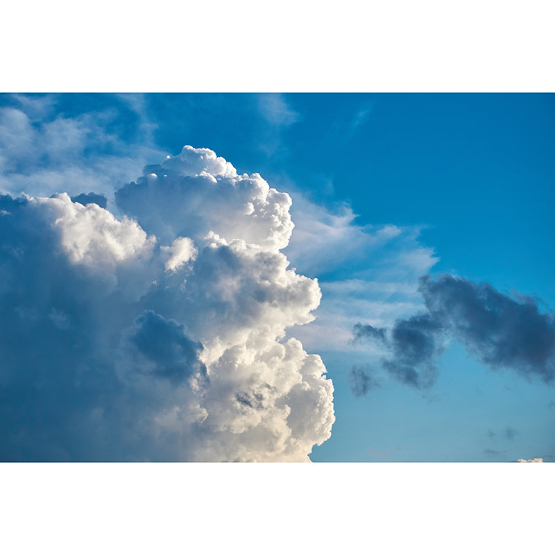 Blue Sky Mural Wallpaper Photography Sleeping Room Wall Decor for Home