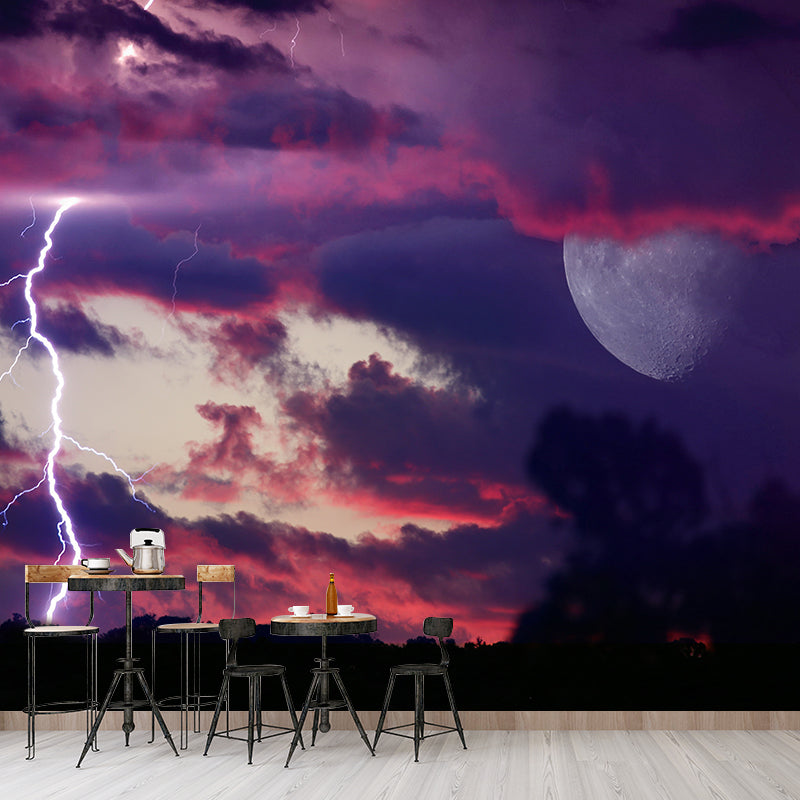 Sky Mural Wallpaper Moisture Resistant Wall Art for Guest Room Decor, Waterproofing