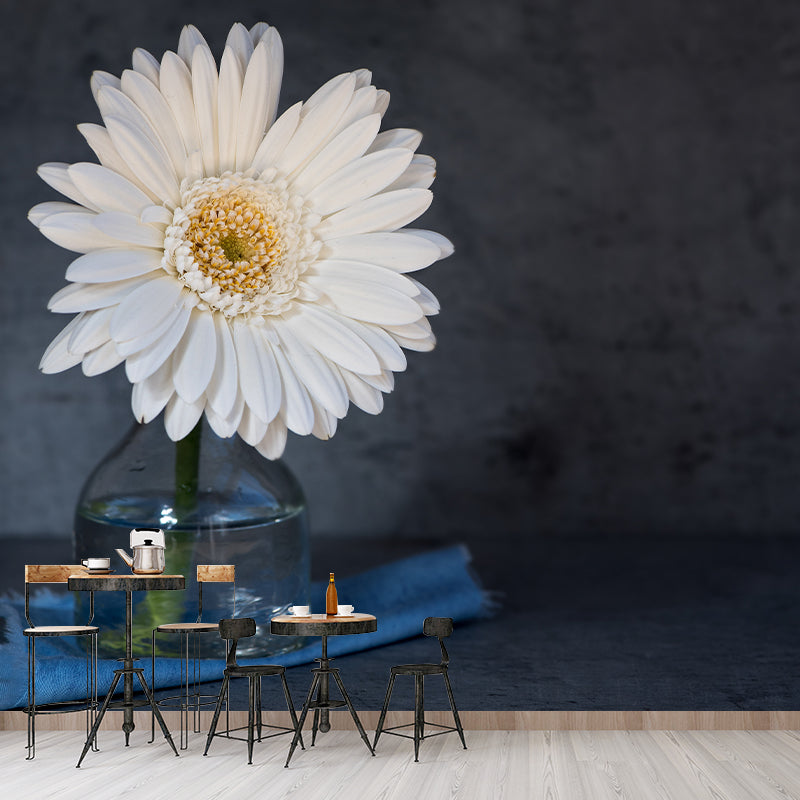 Chrysanthemum Flower Wall Decor Mural Moisture Resistant Sleeping Room Wall Covering