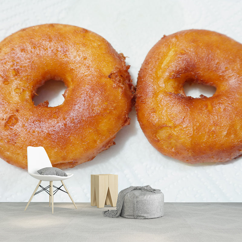 Contemporary Dessert Mural Pattern Soft Color Mildew Resistant for Business Decoration