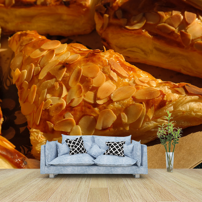 Contemporary Dessert Mural Pattern Soft Color Mildew Resistant for Business Decoration