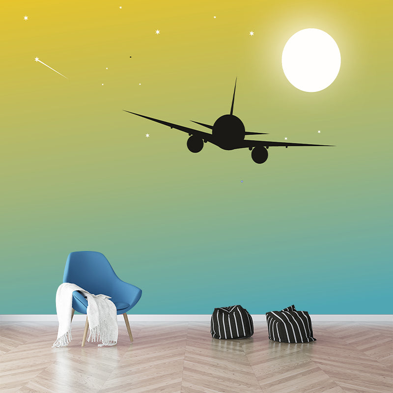 Modern Transportation Wall Murals Modern Style Moisture Resistant Wall Covering