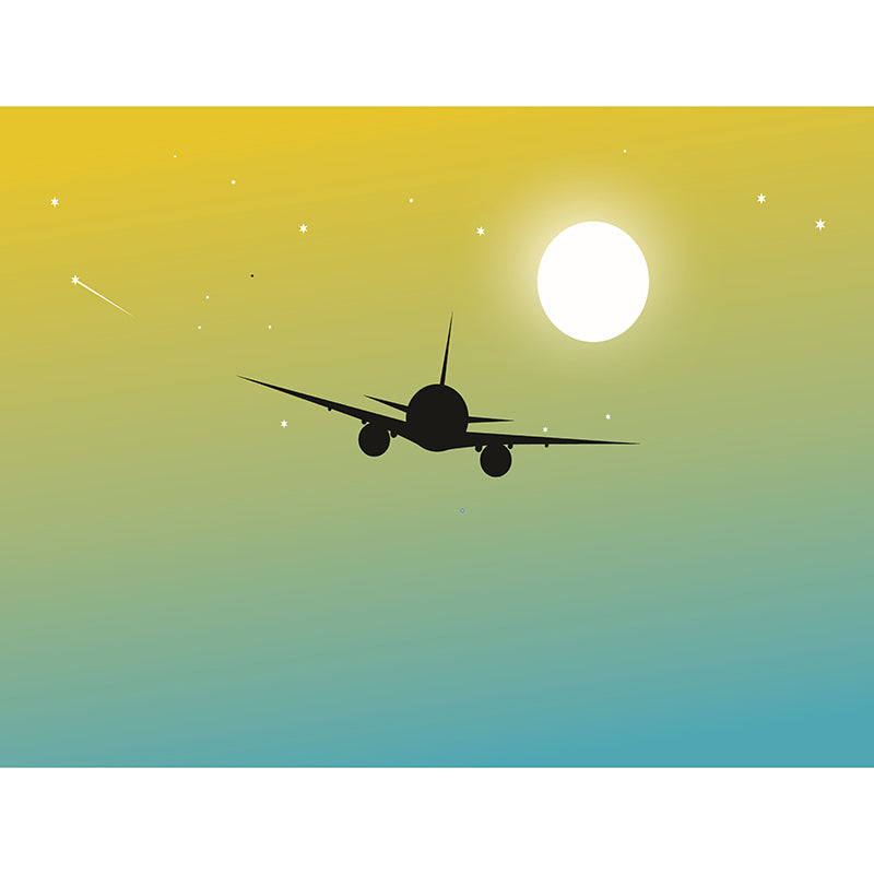 Modern Transportation Wall Murals Modern Style Moisture Resistant Wall Covering