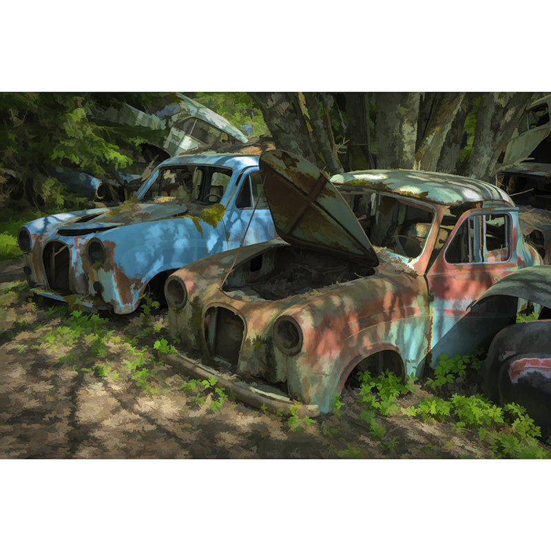 Car Transportation Contemporary Mural Decal Sitting Room Moisture Resistant Wall Decor