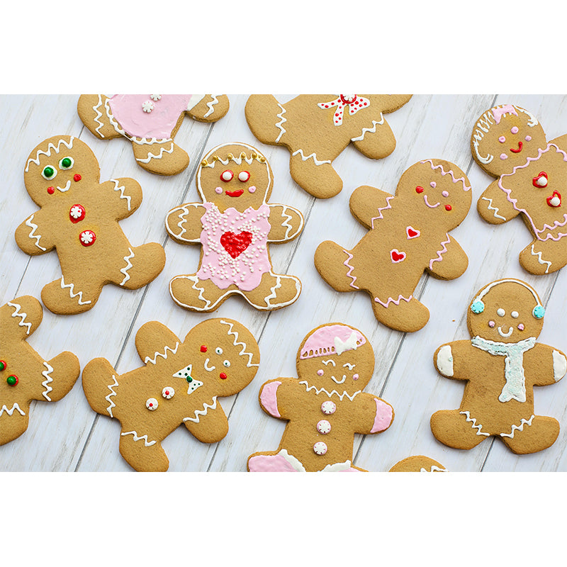 Contemporary Gingerbread Wall Mural Environment Friendly Wallpaper for Cake Shop