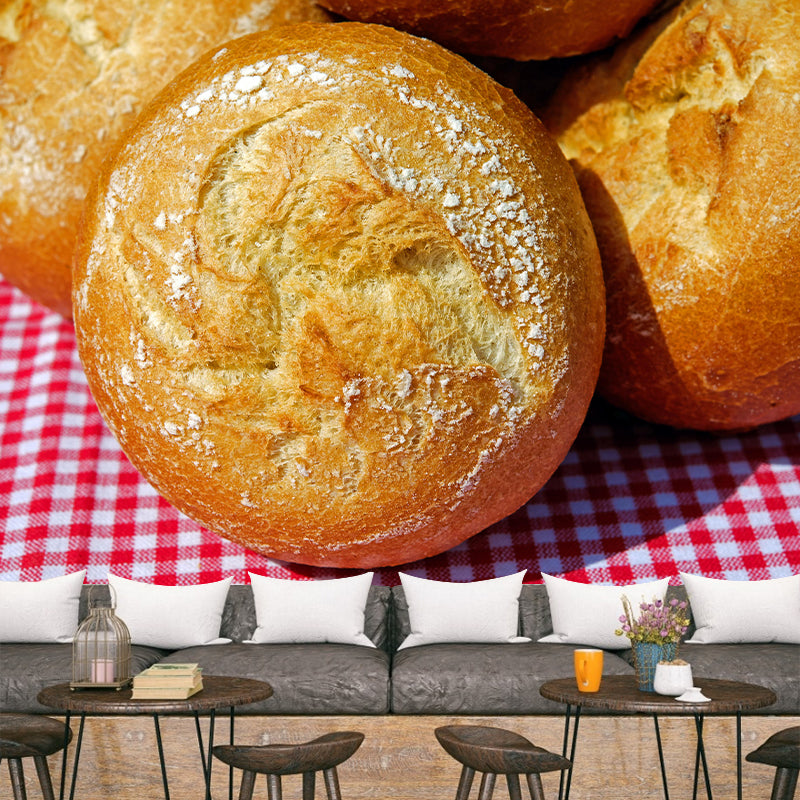 Contemporary Bread Wall Mural Environment Friendly Wallpaper for Cake Shop