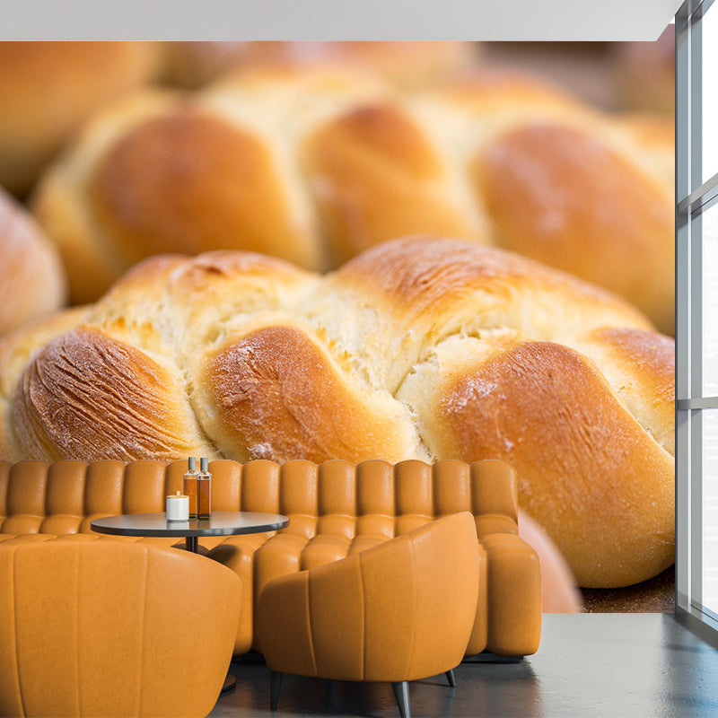 Contemporary Bread Wall Mural Environment Friendly Wallpaper for Cake Shop